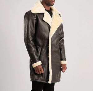 Fabrication professionnelle, veste en cuir pour homme de qualité supérieure, col montant classique, imperméable, respirante, saison hivernale, personnalisable - Product Image 2