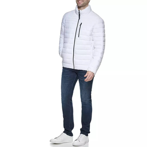 Chaqueta Acolchada Informal de Nailon/Poliéster Transpirable para Hombre, con Cierre, Color Sólido, en Oferta - Product Image 3