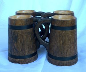 แก้วเบียร์ไวกิ้งทำจากไม้ขนาดและรูปร่างออกแบบได้ตามต้องการแก้วกาแฟแบบนอร์ดิกไม่เหมือนใครสำหรับเทศกาลคริสต์มาส - Product Image 2