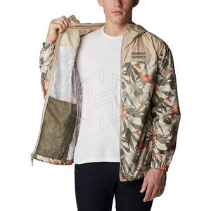 Breathable Hooded <b>Canvas</b> <b>Men's</b> High Street Windbreaker <b>Jacket</b>-Eco-Friendly Lightweight Winter Casual Wear with Front Logo - Product Image 1