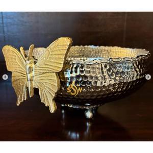 Cuenco de chocolate moderno con soporte de metal Acabado en oro Último diseño de tendencia para el cuenco dulce árabe de forma redonda de Oriente Medio - Product Image 4