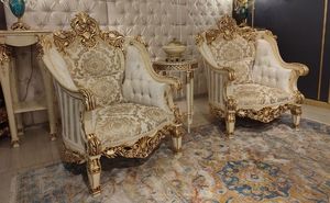 เฟอร์นิเจอร์ห้องนั่งเล่นสไตล์ยุโรป โซฟาแกะสลักด้วยมือสุดหรู - Product Image 3