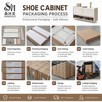 Zapatero Plegable OEM que Ahorra Espacio con Estante Superior Ajustable, Gabinete de Almacenamiento de Zapatos de Metal Resistente para Pasillos Estrechos