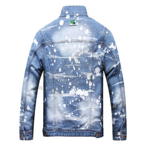 Chaqueta vaquera de Color sólido a la moda para hombre, Chaquetas vaqueras de invierno hechas a medida, servicio OEM, ropa de calle de moda de alta calidad - Product Image 5