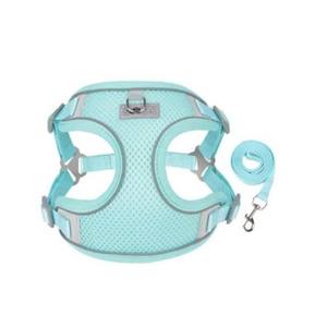 Harnais simple réglable pour chien et laisse réfléchissante avec gilet en polyester et poignée souple pour chiens de taille moyenne et petite - Product Image 1