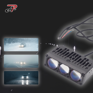 Nouveau phare à LED triple lentille, combiné antibrouillard, ajustement universel, garantie 1 an, rénovation/mise à niveau, faisceau de croisement 60W/faisceau de route 95W HYUGA - Product Image 3