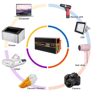 อินเวอร์เตอร์ HOULI 2000W แบบเฟสเดียว คลื่นไซน์บริสุทธิ์ สำหรับรถบ้าน รถยนต์ และใช้ในบ้าน 110V 120V 12V 24V พร้อมหน้าจอ LCD ปรับแต่งได้ - Product Image 3