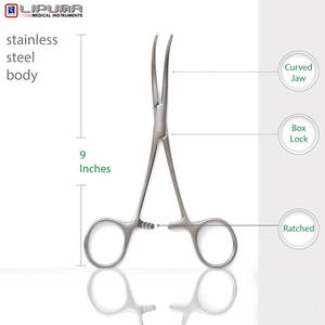 Pinzas Kelly Rankin, instrumentos quirúrgicos curvos de 9 pulgadas, abrazadera de acero inoxidable personalizada de primera calidad, herramientas quirúrgicas médicas Rankin - Product Image 4