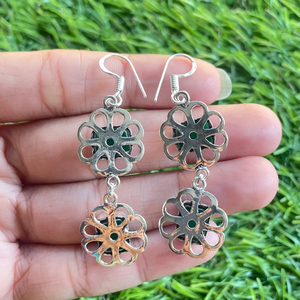 Bonne qualité nouveautés émeraude pierres précieuses boucles d'oreilles 925 en argent Sterling à la main charme goutte boucles d'oreilles bijoux en gros - Product Image 3