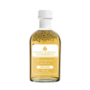 Vinaigre aromatisé à l'infusion de moutarde noire 250 ml, 12 bouteilles par boîte, Emilia-Romagna, prêt à l'emploi - Product Image 1