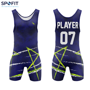 Combinaison de lutte sublimée de qualité supérieure, combinaison de lutte professionnelle pour hommes, de haute qualité, extensible et confortable pour les combats - Product Image 1