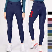 Pantalones de Equitación con Logotipo Personalizado, Ropa Ecuestre de Alta Elasticidad, Leggings de Equitación para Mujer con Cintura Elástica