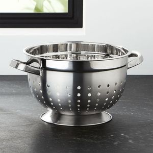 Stainless steel <b>colander</b> for kitchen use with classic build simple cleaning heat proof fine mesh <b>strainer</b> daily cooking - Product Image 3
