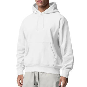 Vêtements personnalisés pour hommes, sweat-shirt à capuche léger à manches longues en polaire, fermeture éclair quart de tour, pour hommes - Product Image 4