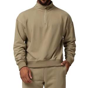 Offre Spéciale – Pull Homme Demi-Zip OEM Automne 100% Coton avec Fermeture Éclair 1/4, Brodé, Personnalisé, Doublure Crochetée, Respirant - Product Image 5