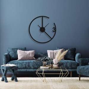Reloj de pared moderno, reloj de pared de gran tamaño, reloj de pared de metal, reloj de pared grande, reloj de pared minimalista, reloj de pared silencioso rueda dentada - Product Image 3