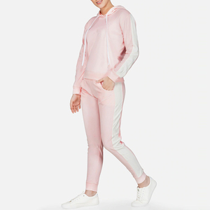 Conjunto Deportivo con Capucha para Mujer, Manga Larga, Color Sólido, Pantalones Casuales con Bolsillos Laterales, Cintura Elástica, Ropa de Primavera - Product Image 4