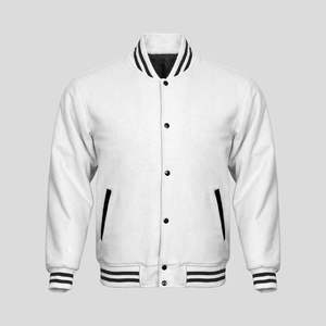 Venta caliente personalizado estilo fresco lona impermeable a prueba de viento invierno Varsity Bomber chaquetas con cuello alto para Unisex - Product Image 1