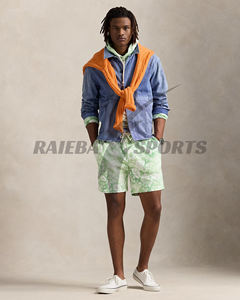 Pantalones cortos de algodón 100% de calidad premium para hombre, tabla transpirable de talla grande, cómodos, de Color sólido, teñidos, MOQ bajo, precio bajo, OEM - Product Image 2