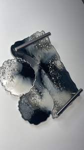 ถาดเสิร์ฟเรซิ่นอีพ็อกซี่ทำมือ งานแฮนด์เมด ของตกแต่งบ้าน ร้านอาหาร โรงแรม  ชิ้นงานสุดพิเศษ ไม่เหมือนใคร - Product Image 6