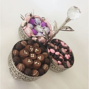 Conception standard Bol à chocolat décoratif en métal Poli miroir Métallique OEM Vaisselle personnalisée Dessert Bol à chocolat Vente - Product Image 2