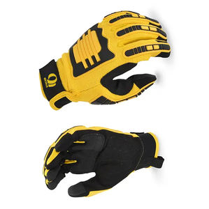 Gants de mécanicien anti-coupure robustes Gants de travail HPPE doublés de fil d'acier antidérapants avec réduction des vibrations Protection contre les chocs élevés - Product Image 3