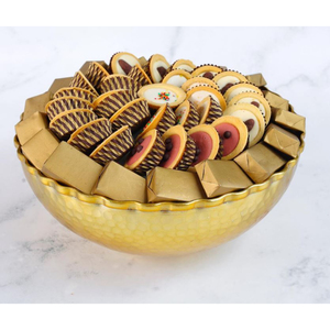 Bonbons dorés faits à la main pour la maison Fournitures d'hôtel écologiques Bol à chocolat rond en métal de qualité de luxe au prix d'usine - Product Image 1