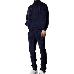 Mens 2 Piece <b>Velour</b> <b>Hoodie</b> Tracksuit Long Sleeve Velvet Hooded Pullover Casual Athletic Jogging Sweatsuit Mens <b>Velour</b> Tracksuit - Product Image 5