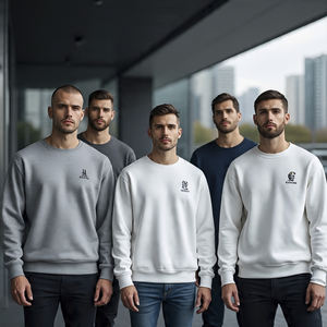 Light weight Sweatshirts <b>Men's</b> Breathable French terry Fleece Vintage Sweatshirt Crewneck Sweat Shirts <b>Men</b> POLO fleece-shirt - Product Image 5