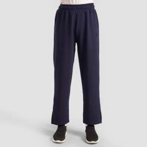 Pantalon décontracté en maille gaufrée bleu marine, confortable, respirant, taille haute, imprimé, avec fermeture élastique, coupe ample pour toutes les saisons - Product Image 2