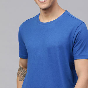 Meilleure vente 100% coton hommes T-Shirt taille personnalisée nouveau à la mode à manches courtes vêtements d'été avec col rond solide motif hommes T-Shirt - Product Image 6