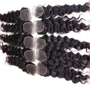 Enhance your curly waving styles with our raw <b>hair</b> closure-100% virgin <b>hair</b> that <b>blends</b> seamlessly for natural texture - Product Image 3