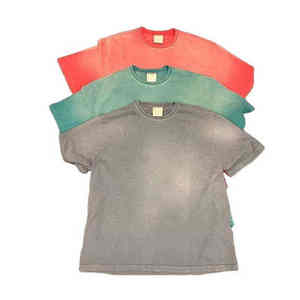 T-shirts unisexes personnalisés en gros, délavés à l'acide, t-shirts oversize vintage pour femmes, en coton délavé, épaules tombantes - Product Image 1