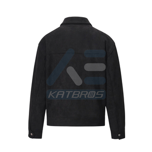 Veste d'hiver élégante avec une couche douce et un design prêt pour l'extérieur, comprenant une veste en cuir suédé pour homme pour le streetwear quotidien - Product Image 6