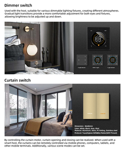 Perilla de Interruptor Giratorio con Acabado Metálico Premium para Interiores de Lujo, Compatible con Alexa y Google Assistant, LED Regulable para Hotel - Product Image 5