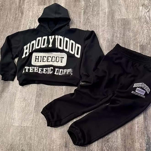 Sudadera negra de alta calidad, chándal de lavado ácido de gran tamaño con Sun Faded para Puff Print Custom Logo Hoodie Full Zip - Product Image 5