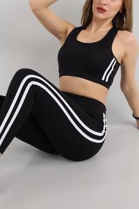 Stylish Custom logo Custom Design Seamless Gym Wear Workout Clothing Crop Top Product Durable Yoga <b>Set</b> - Product Image 3
