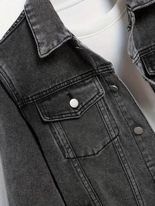 Chaqueta Vaquera Desgastada de Moda para Hombre al por Mayor, Personalizada con Parches y Logotipo, de Alta Calidad a Bajo Precio - Product Image 5