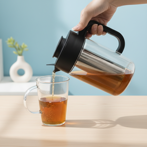 กาน้ำชาแก้วบอโรซิลิเกตใสแบบเป่าด้วยมือขนาด900มล. ทนความร้อนได้0.9 3306322 - Product Image 4