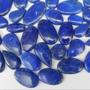 Cabujón de Lapislázuli Natural de Primera Calidad, Color Azul, Piedra Preciosa para Joyería Artesanal, Cabujón de Lapislázuli Hecho a Mano, Liso, Semiprecioso - Product Image 1