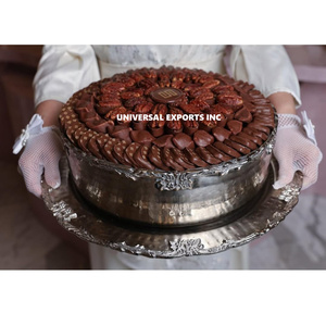 Ensemble de deux bols à chocolat en acier inoxydable, finition argentée brillante, bol à bonbons classique, design élégant, nouveau bol à chocolat - Product Image 3