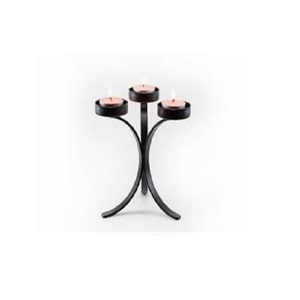 High Quality Silver Metal <b>Candelabra</b> with Texture New Design for Home Events and Christmas Easter Decor - Product Image 2