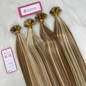 Extensiones de cabello humano natural vietnamita al por mayor, queratina doblemente estirada, cutícula completa alineada, onda natural plana recta - Product Image 6