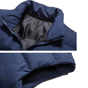 Chaleco acolchado Reversible ligero e informal para hombre, transpirable, resistente al agua, con cremallera completa, cuello levantado, bolsillos laterales para uso exterior - Product Image 3