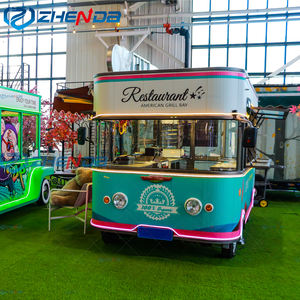 عربة طعام متنقلة أنيقة جديدة عربة قهوة منزلية قديمة عربة طعام للحلوى من الثلج - Product Image 6