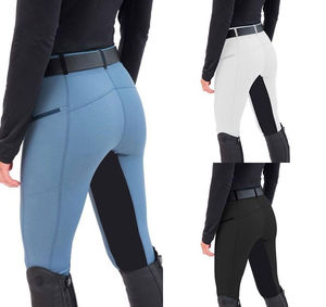 Culottes d'équitation d'hiver personnalisées, leggings d'équitation d'usine avec siège d'impression complet, culottes d'équitation serrées pour femmes - Product Image 4