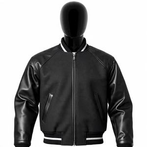 Veste universitaire personnalisée Bomber unisexe de haute qualité avec logo brodé et écusson en laine mélangée pour hommes - Product Image 4