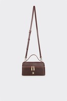 Tas Kosmetik Wanita Warna Burgundy Label Pribadi, Tempat Penyimpanan Kosmetik OEM Logo Kustom, Organizer Kecantikan ODM