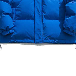 Veste matelassée en coton rembourrée pour homme, couleur unie, personnalisée, chaude pour l'hiver, imperméable, doublure en cachemire écologique, vente en gros - Product Image 4