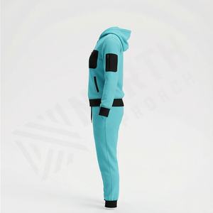 Conjuntos Deportivos de Algodón para Mujer, los Más Vendidos, Personalizables, Transpirables, de Secado Rápido, con Patrón Liso, Ropa Deportiva Premium de Lona - Product Image 3